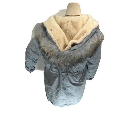 Teenie Weenie Blue Winter Coat Jacket Hooded Size 170/92A Korean Size Small US - Picture 3 of 16